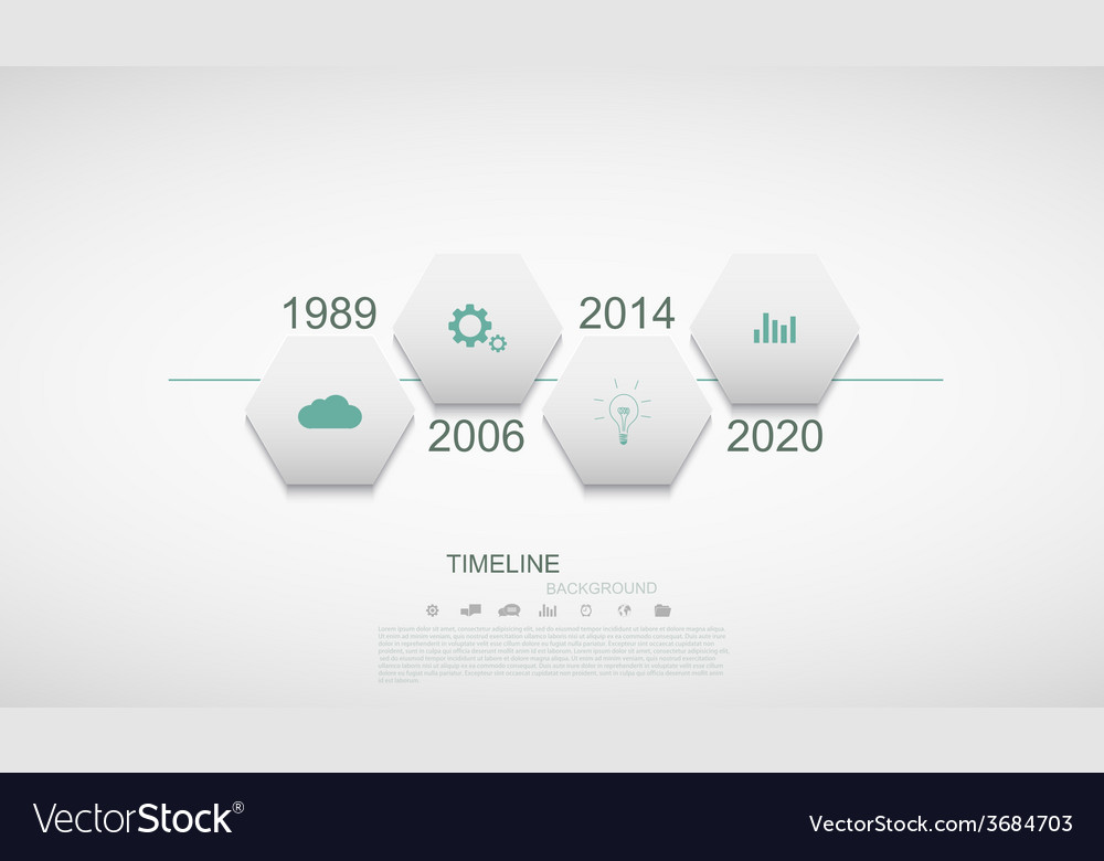 Modern timeline infographic