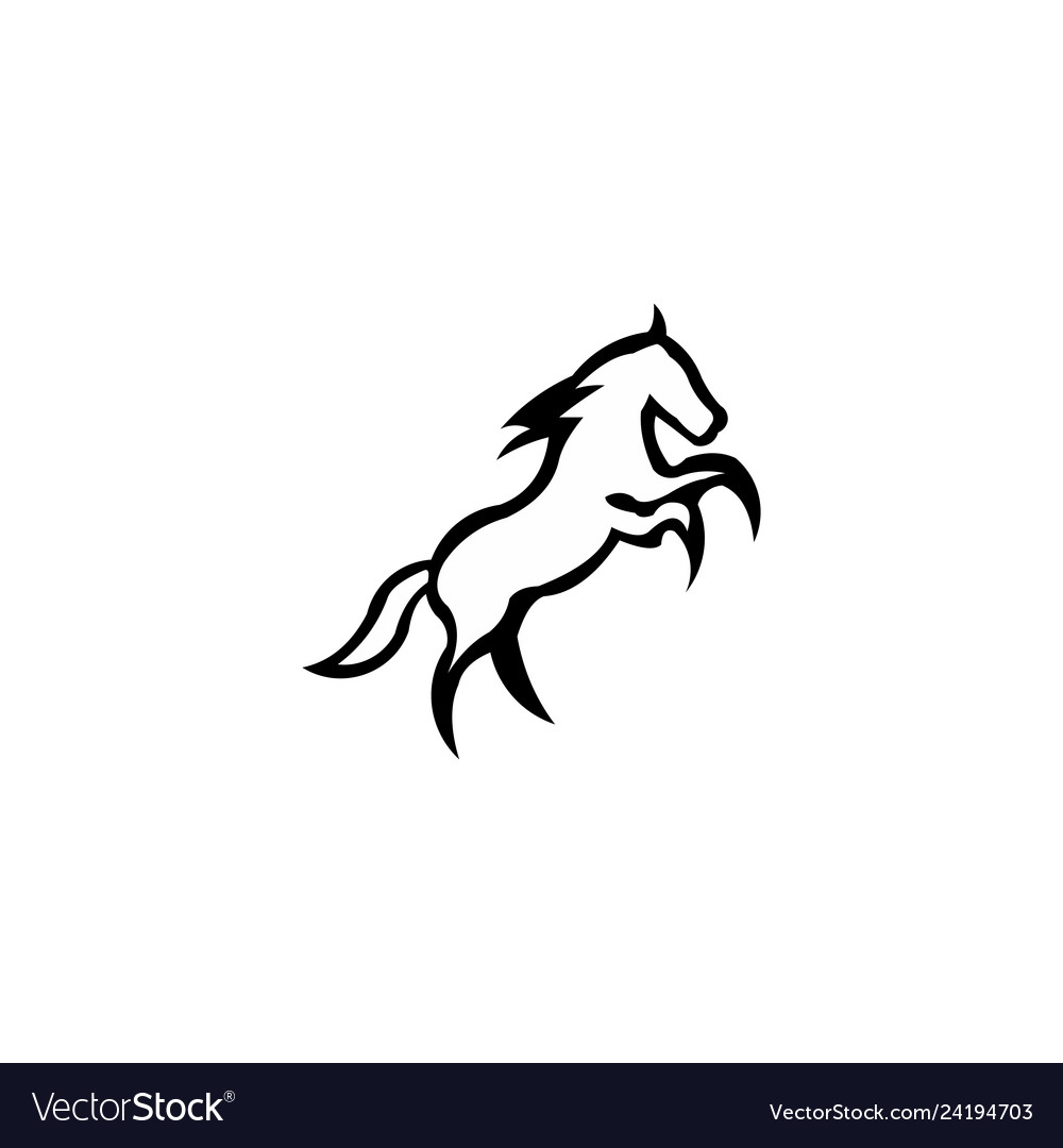 Running horse line art