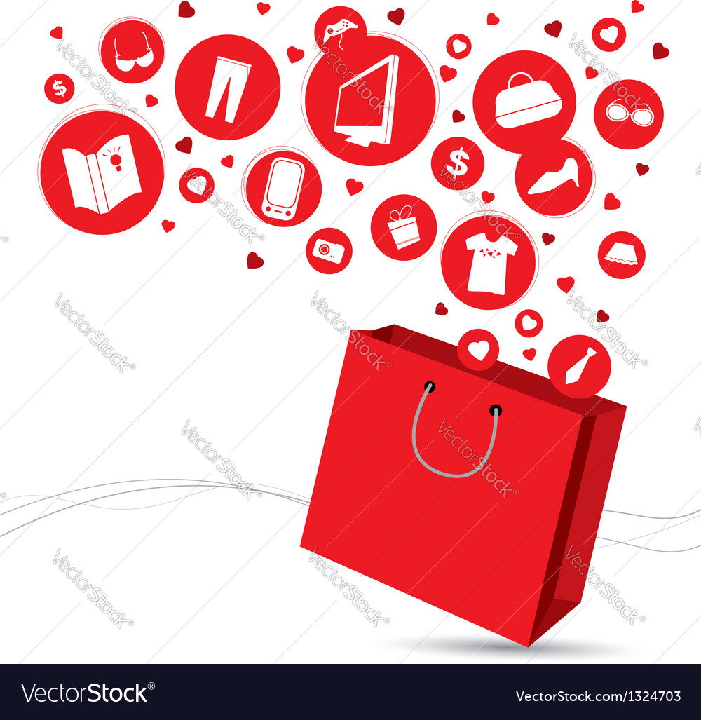 Shopping bag and fashion icon design Royalty Free Vector