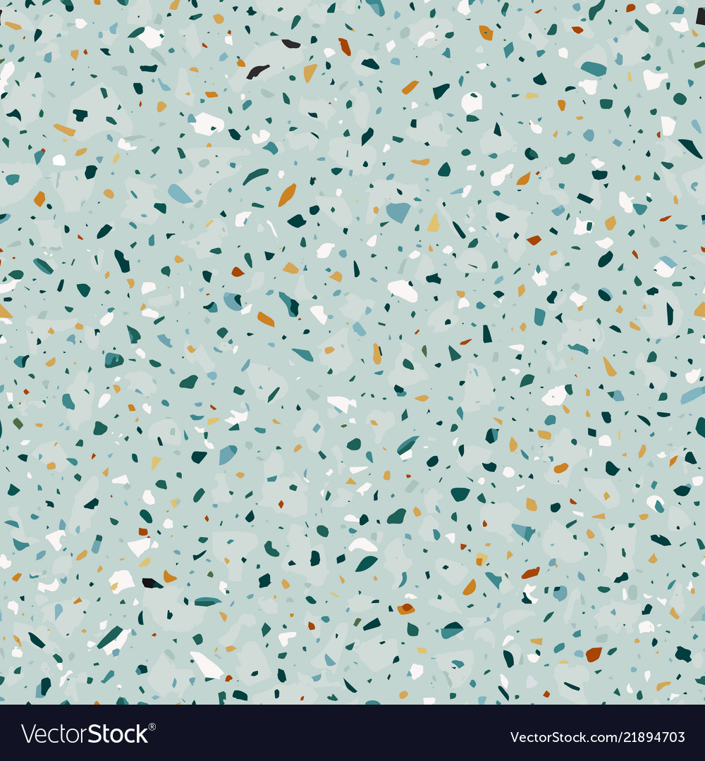 Terrazzo Flooring Seamless Pattern In Light Vector Image