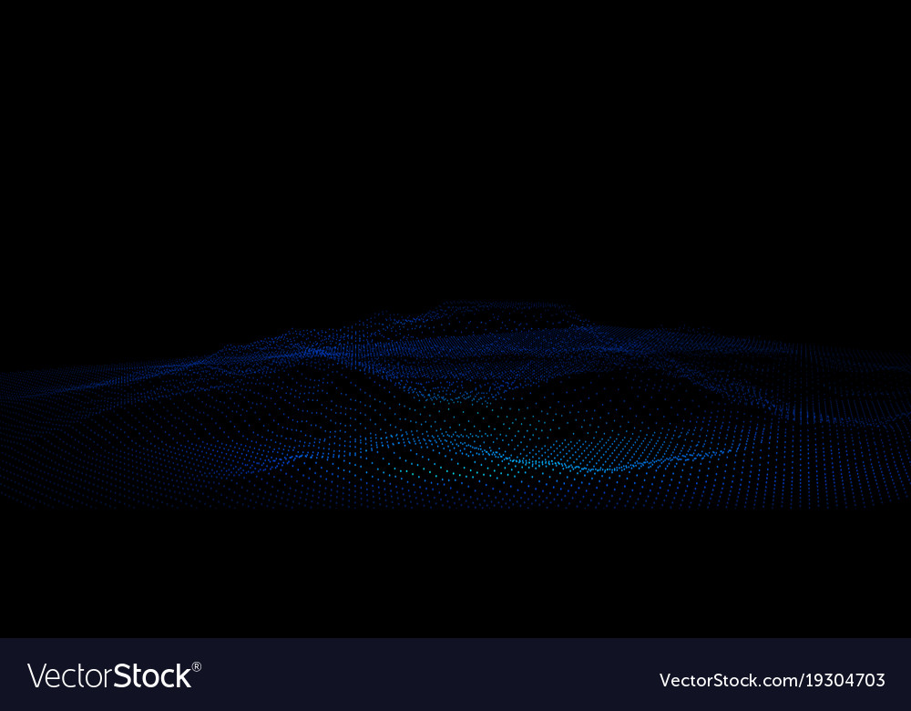 Wireframe landscape geometric background