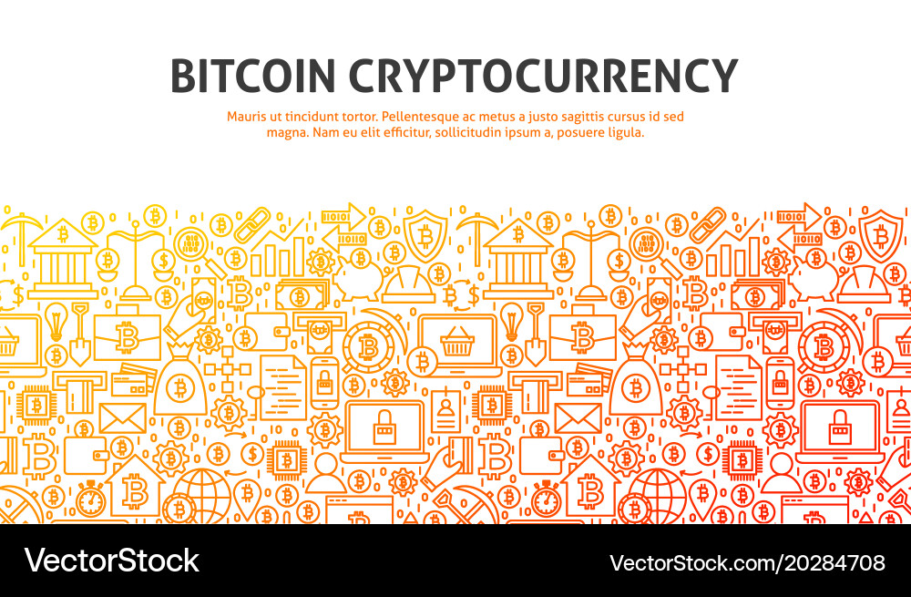 Bitcoin cryptocurrency concept Royalty Free Vector Image