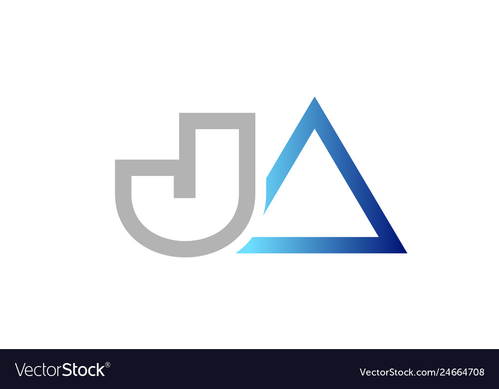 Blue Grey Alphabet Letter Logo Combination Design Vector Image 1384