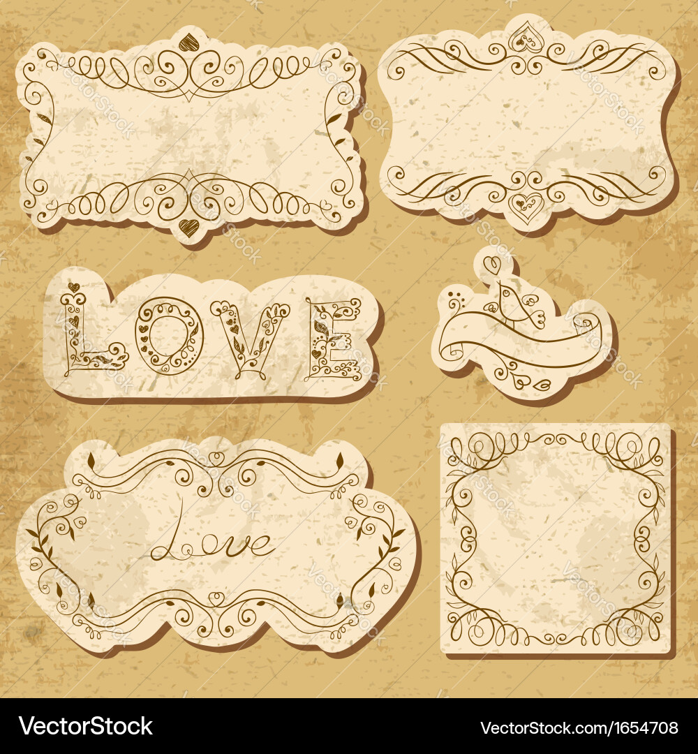Calligraphic elements Royalty Free Vector Image