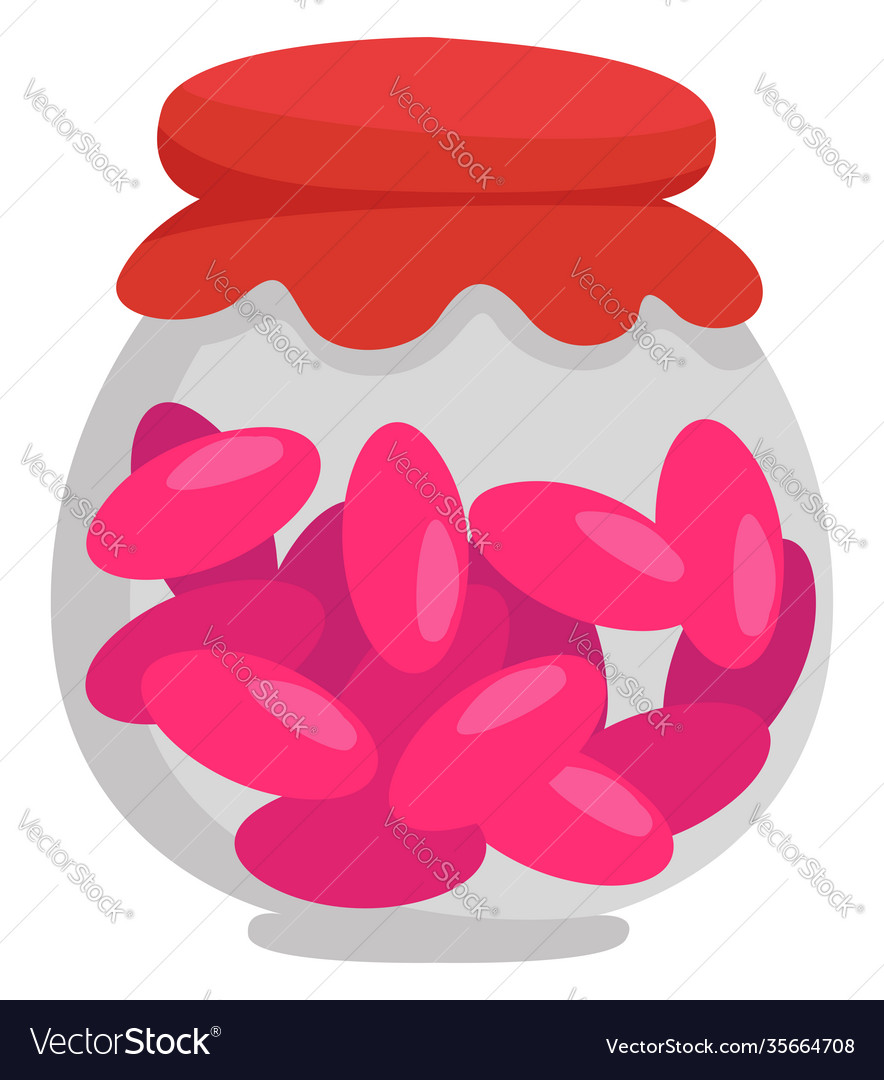 Candy jar on a white background