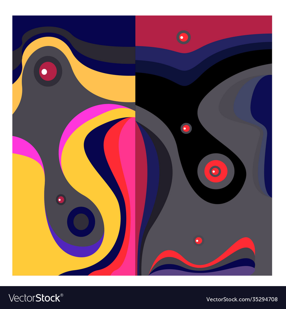 Colorful geometric and curve background pattern