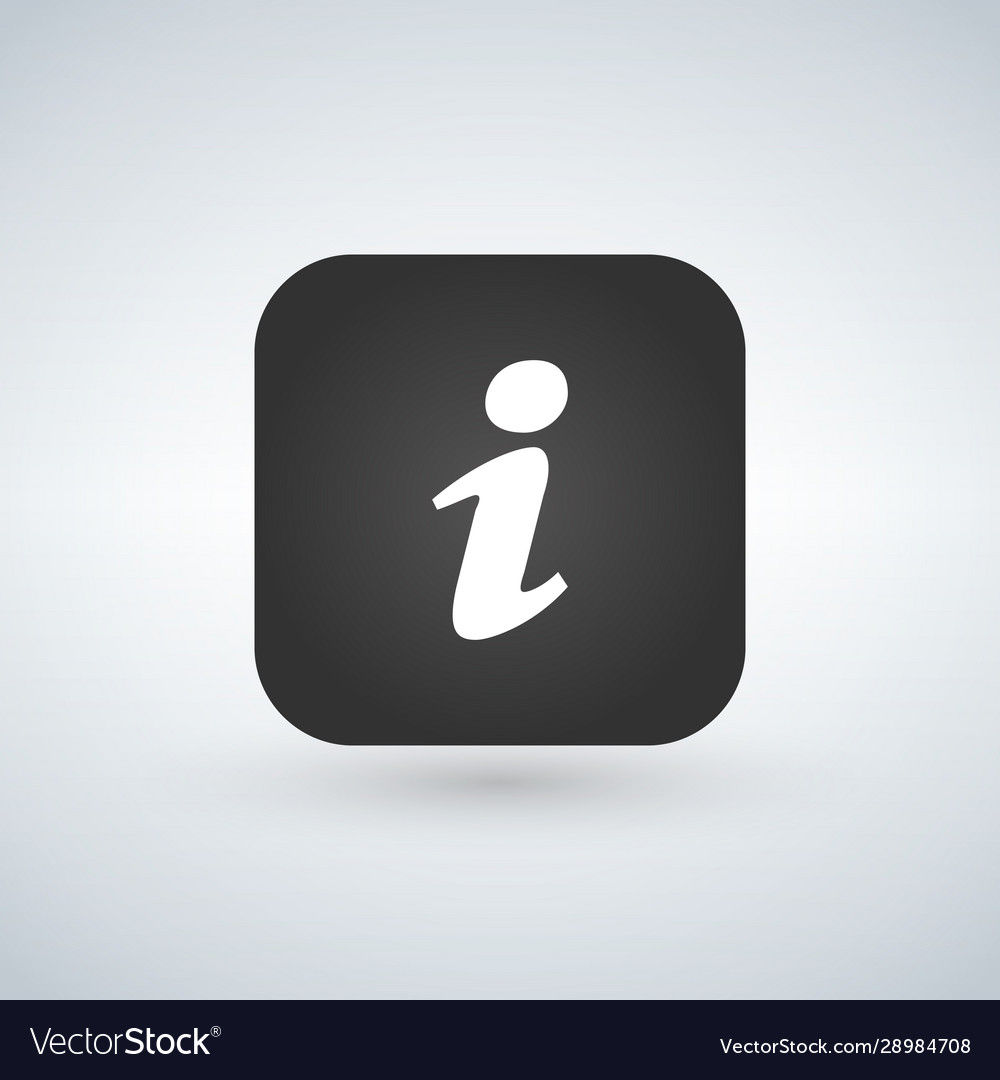 Info icon app button with shadow