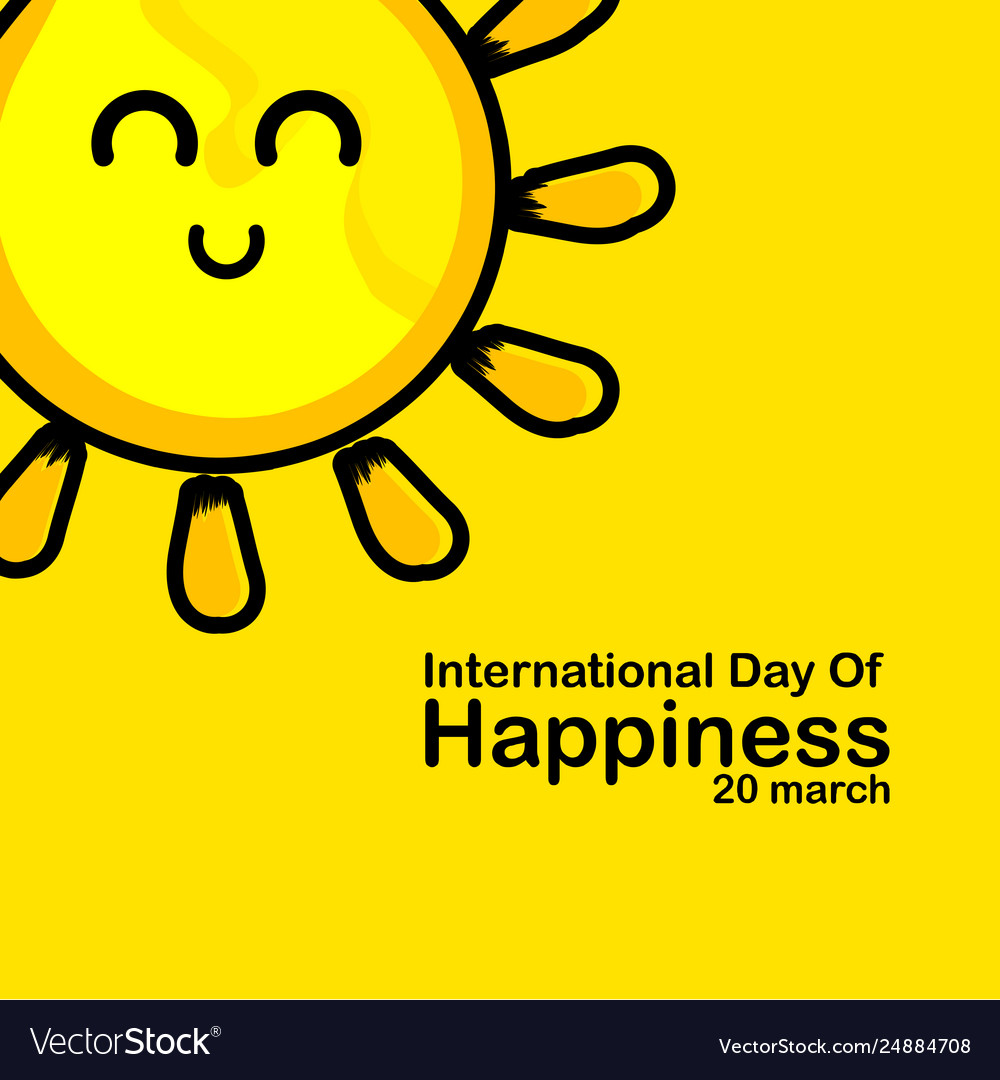 International day happiness template design Vector Image