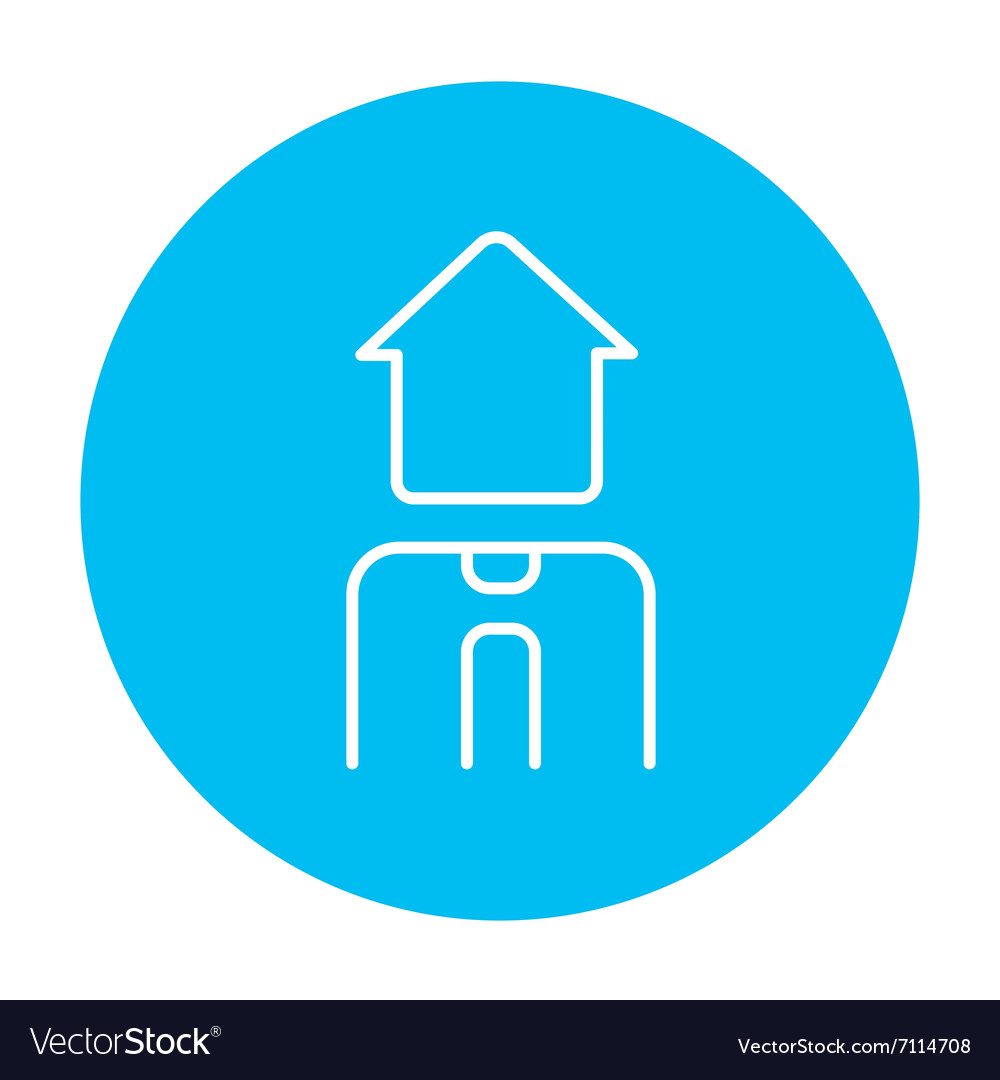 Real estate agent line icon