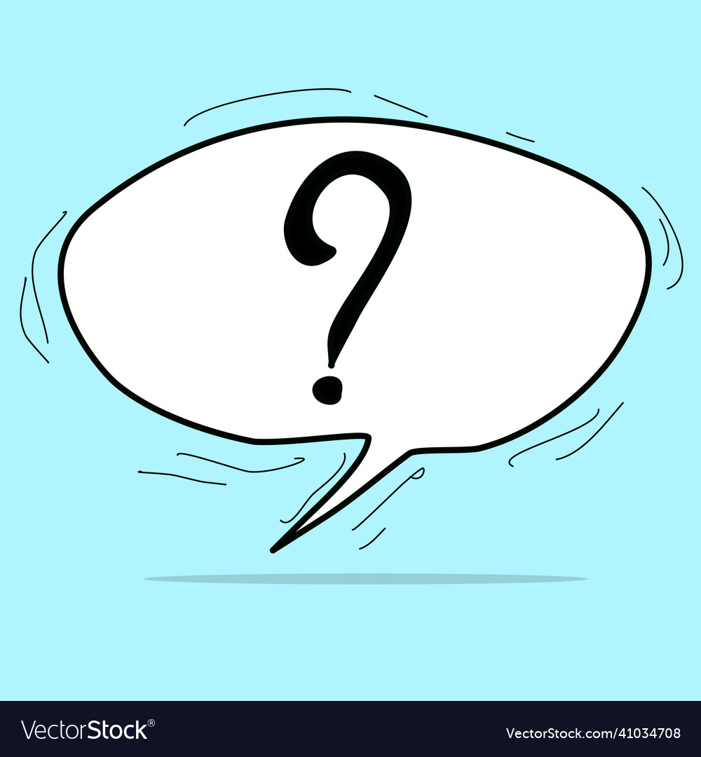 Speech bubbles with question mark