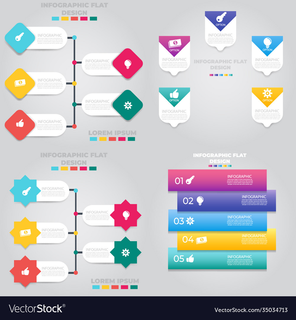Business data visualization process chart Vector Image