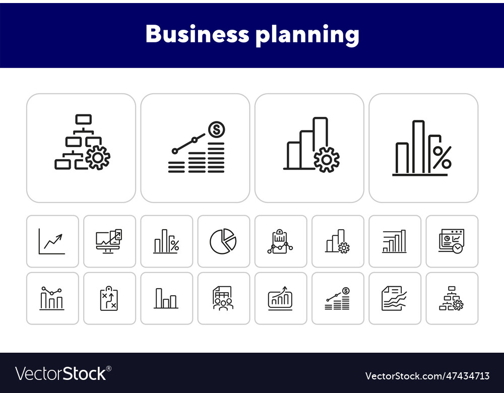 Business planning icon Royalty Free Vector Image