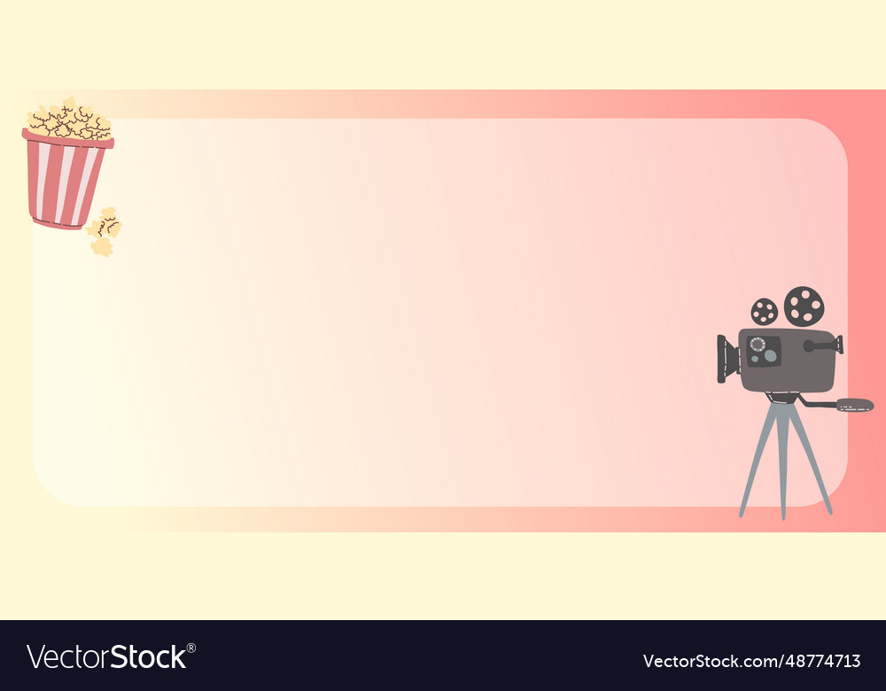 Cinema background with movie projector Royalty Free Vector