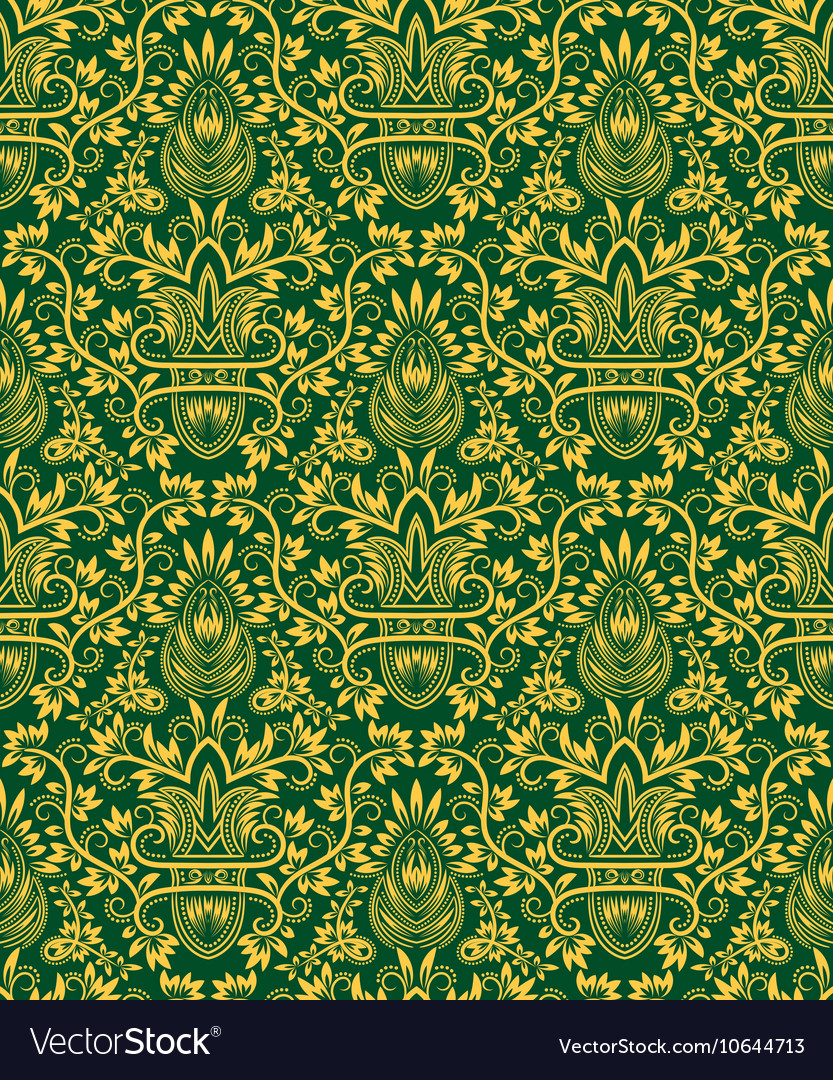 Damask seamless pattern repeating background