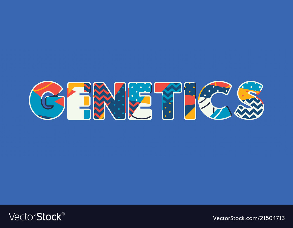 Genetics concept word art Royalty Free Vector Image