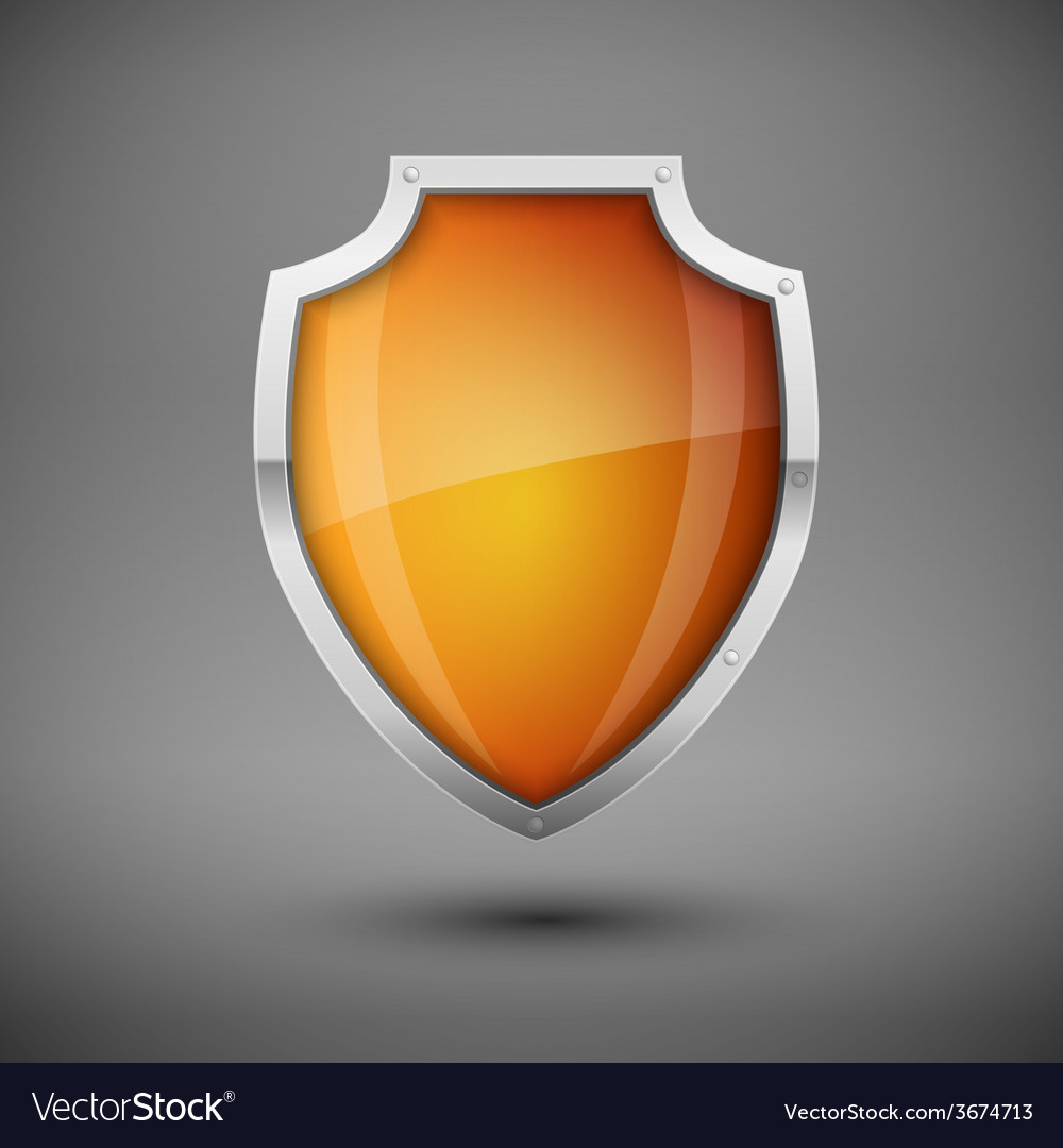 Glass shield Royalty Free Vector Image VectorStock