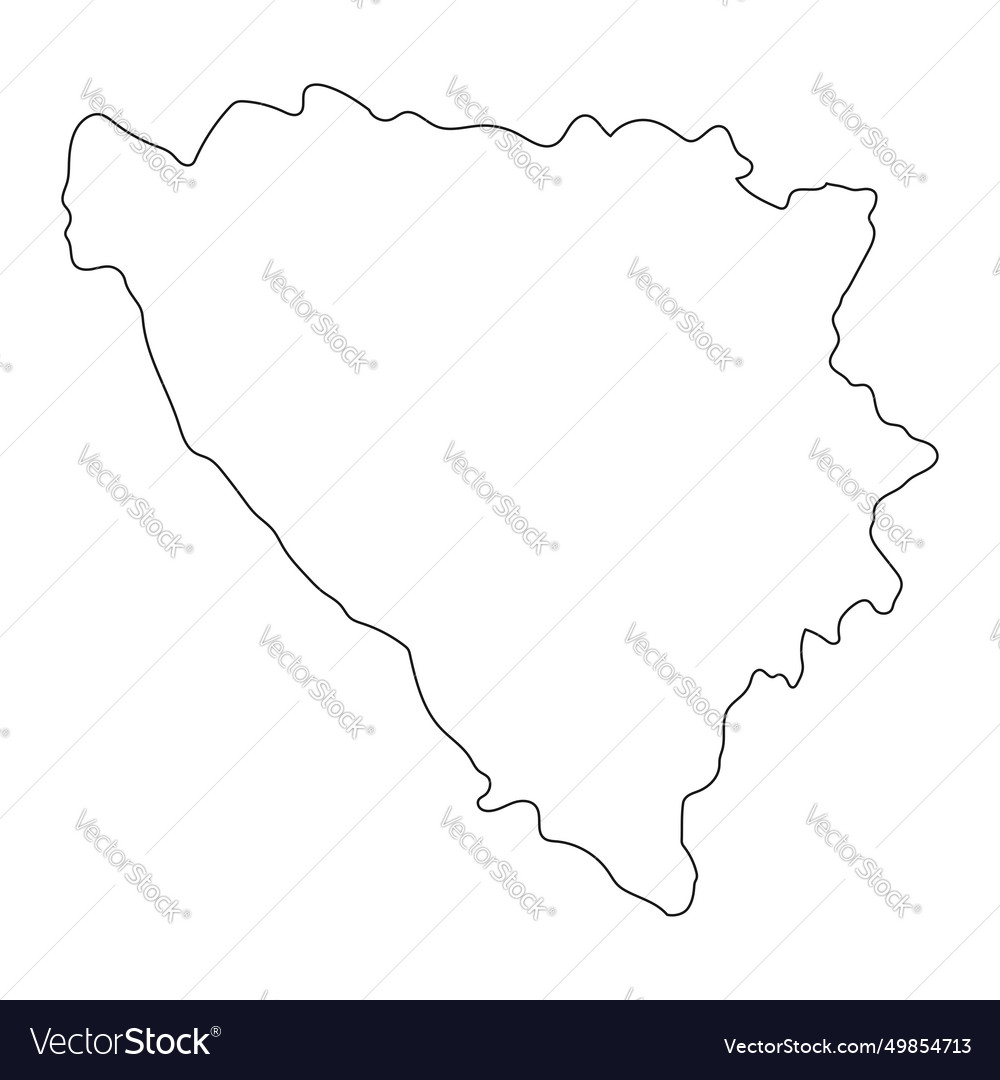 Highly detailed bosnia and herzegovina map Vector Image