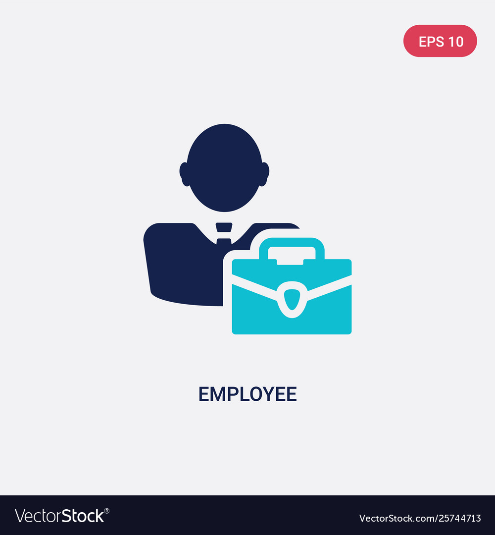 Two color employee icon from human resources Vector Image