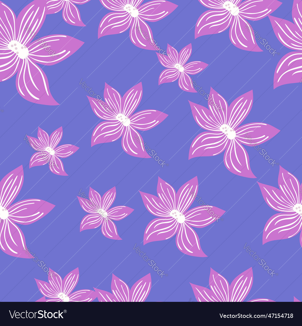 Cute stylized bud flowers background abstract Vector Image