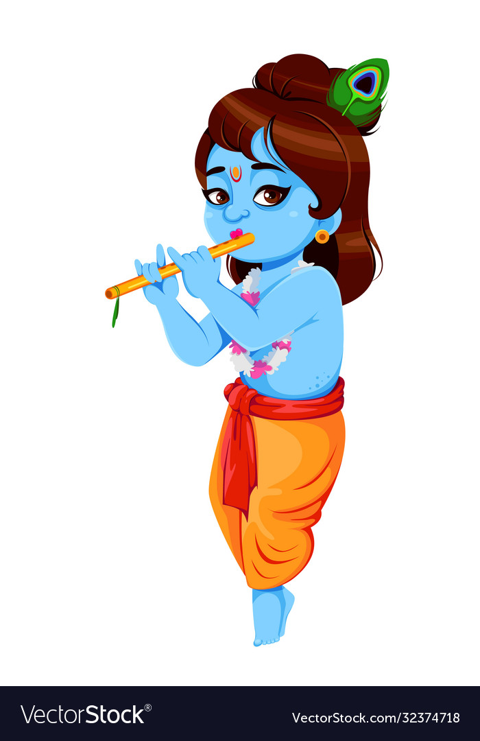 Happy krishna janmashtami lord Royalty Free Vector Image