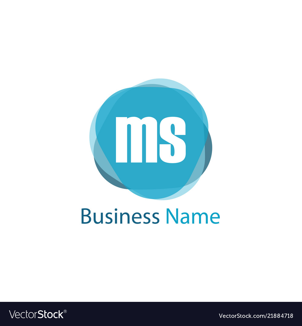 Initial letter ms logo template design