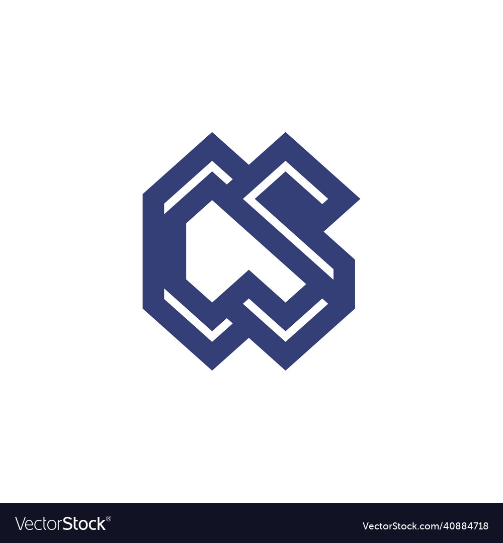 Letter cs or sc initial logo