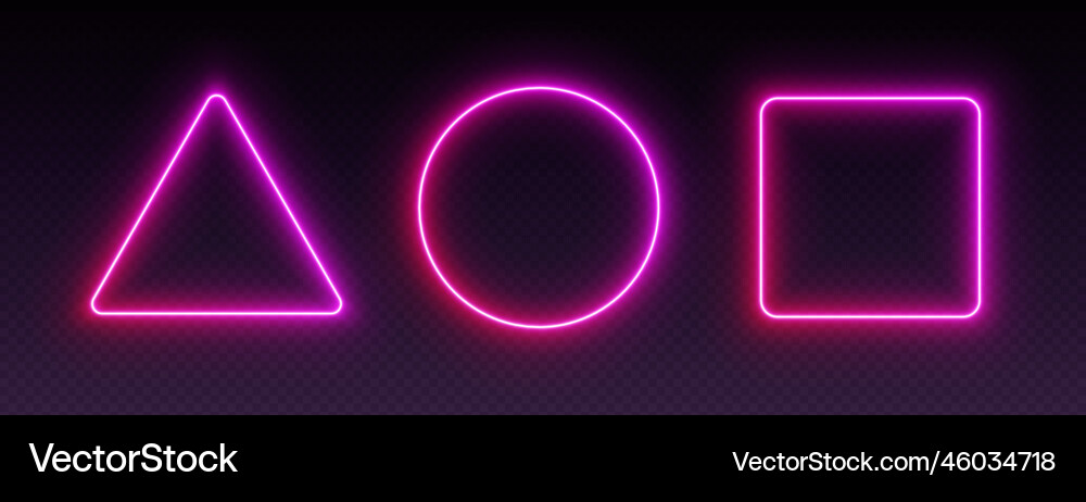 Neon gradient frames glowing borders set Vector Image