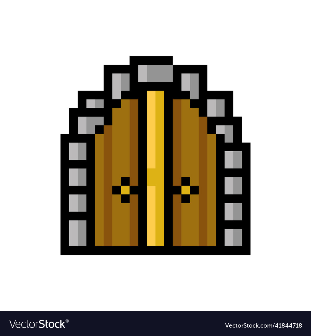 Pixelated door design Royalty Free Vector Image