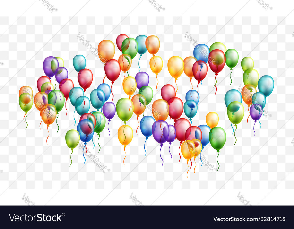 Rainbow balloons decoration celebration design