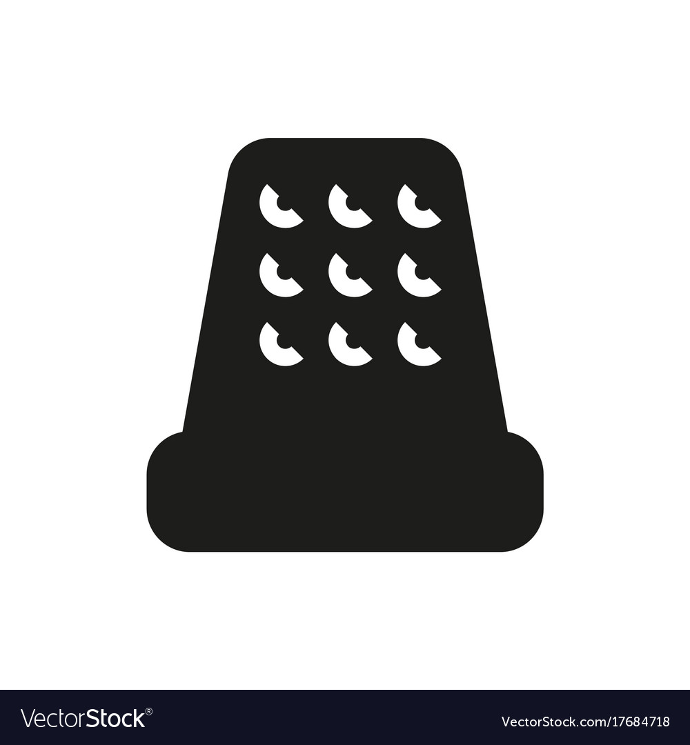 Thimble for hand sewing icon on white background