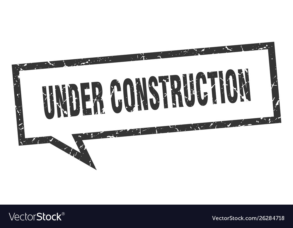 Under construction sign square