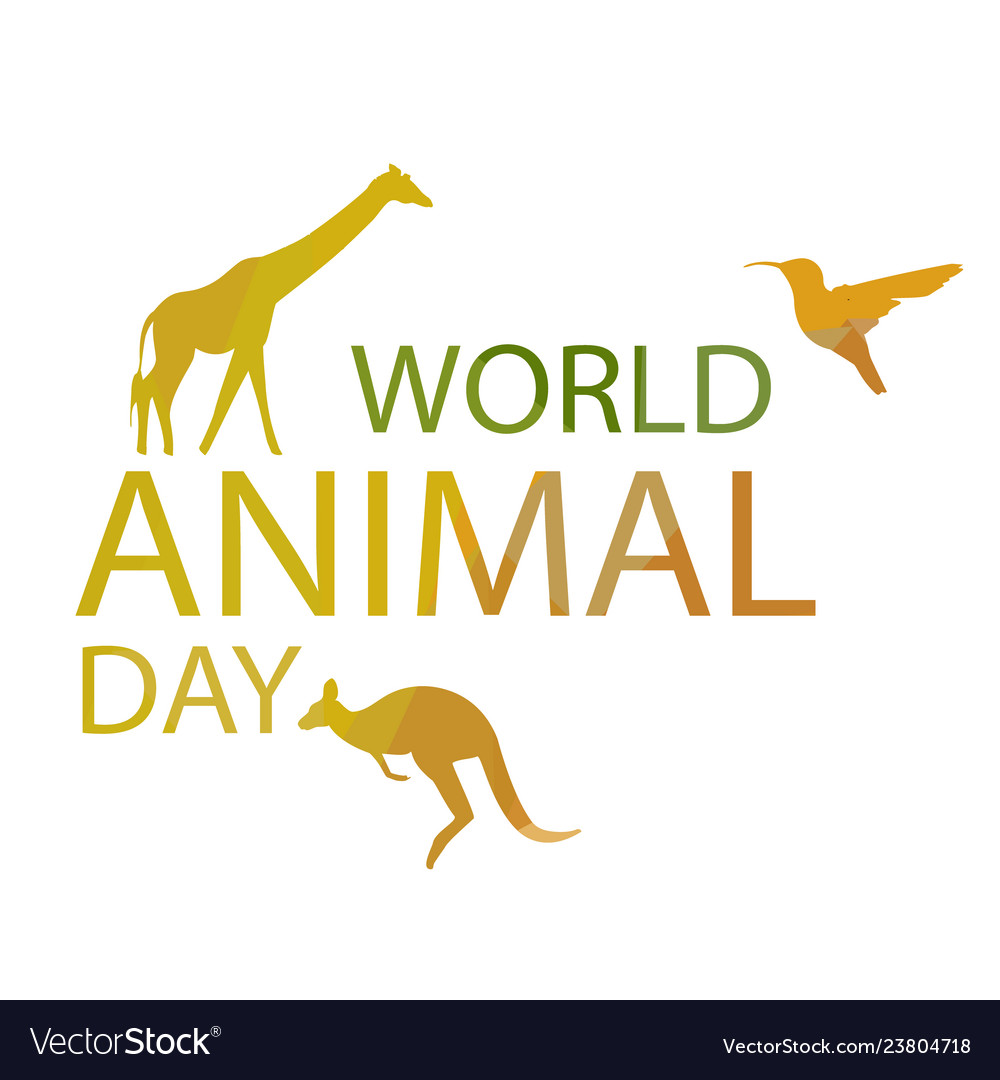 World Animal Day Royalty Free Vector Image Vectorstock