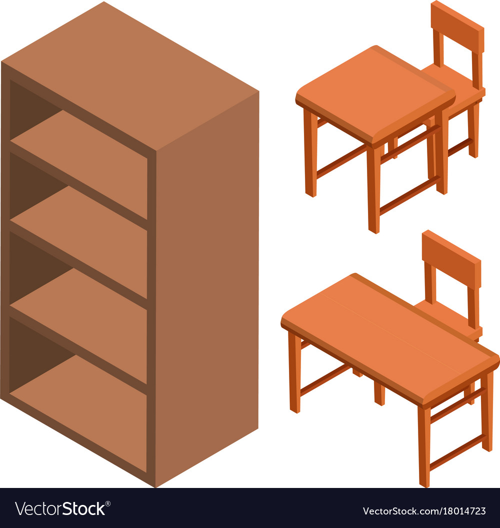 3d design for shelf and chairs