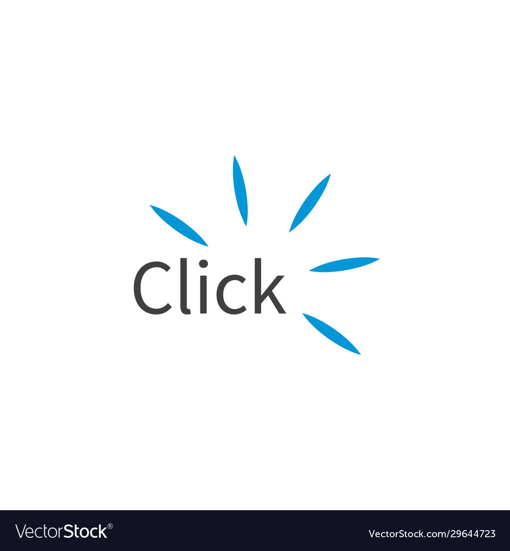 Click icon click sound in trendy flat style Vector Image