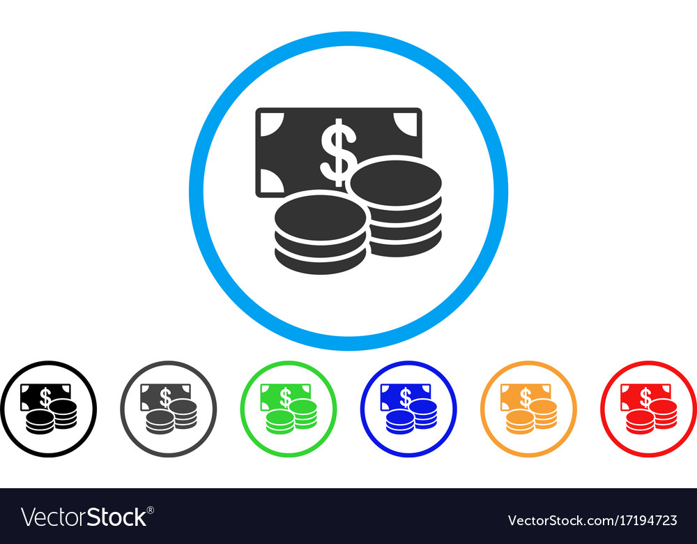 Dollar cash rounded icon