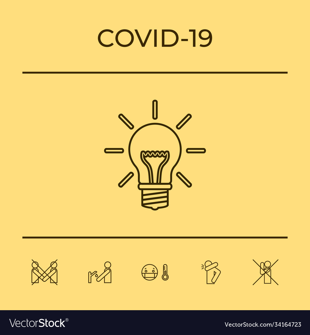 Light bulb - new ideas line icon graphic elements Vector Image Light bulb - new ideas line icon graphic elements vector image on... 