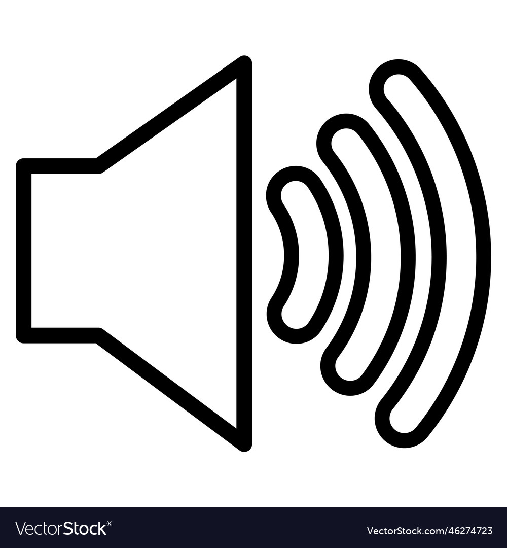 Line speaker icon isolated on white background Vector Image