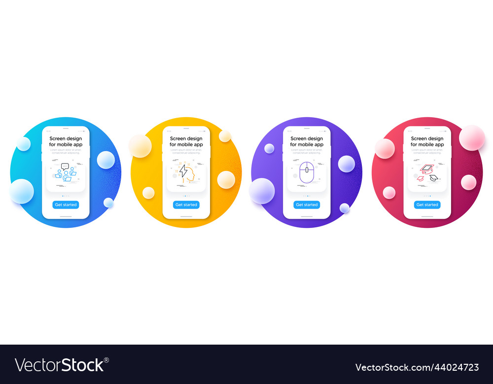 Minimal set of teamwork computer mouse vector image Minimal set of teamwork computer mouse