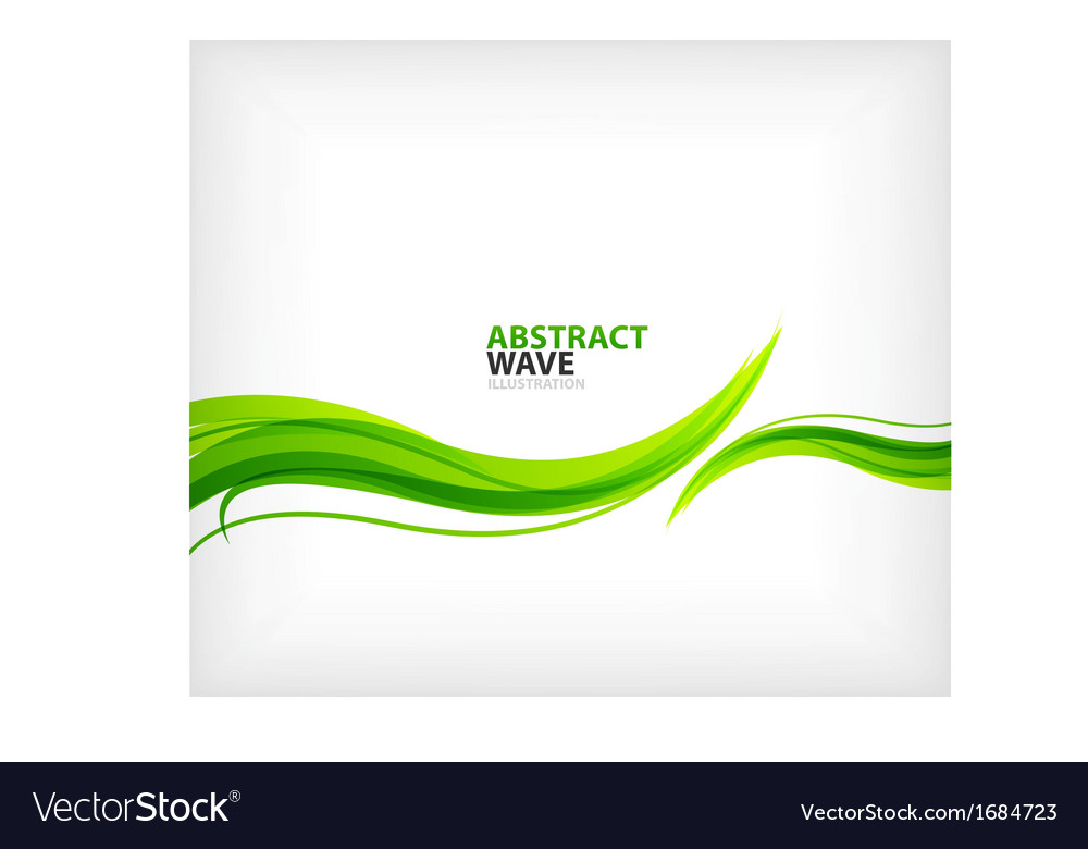 Modern green eco swirl abstraction