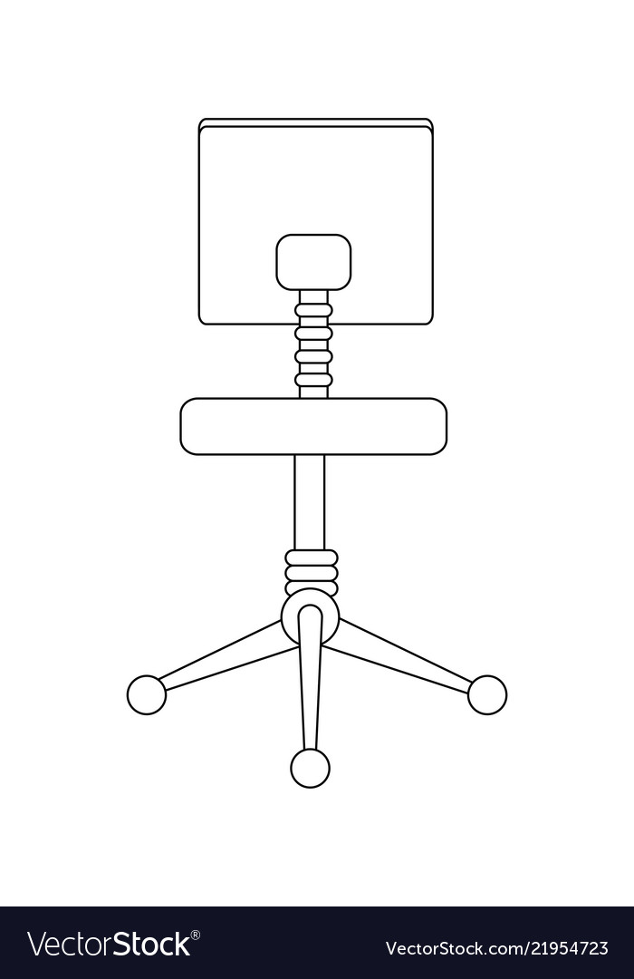 Outline Modern Office Chair Comfortable Object