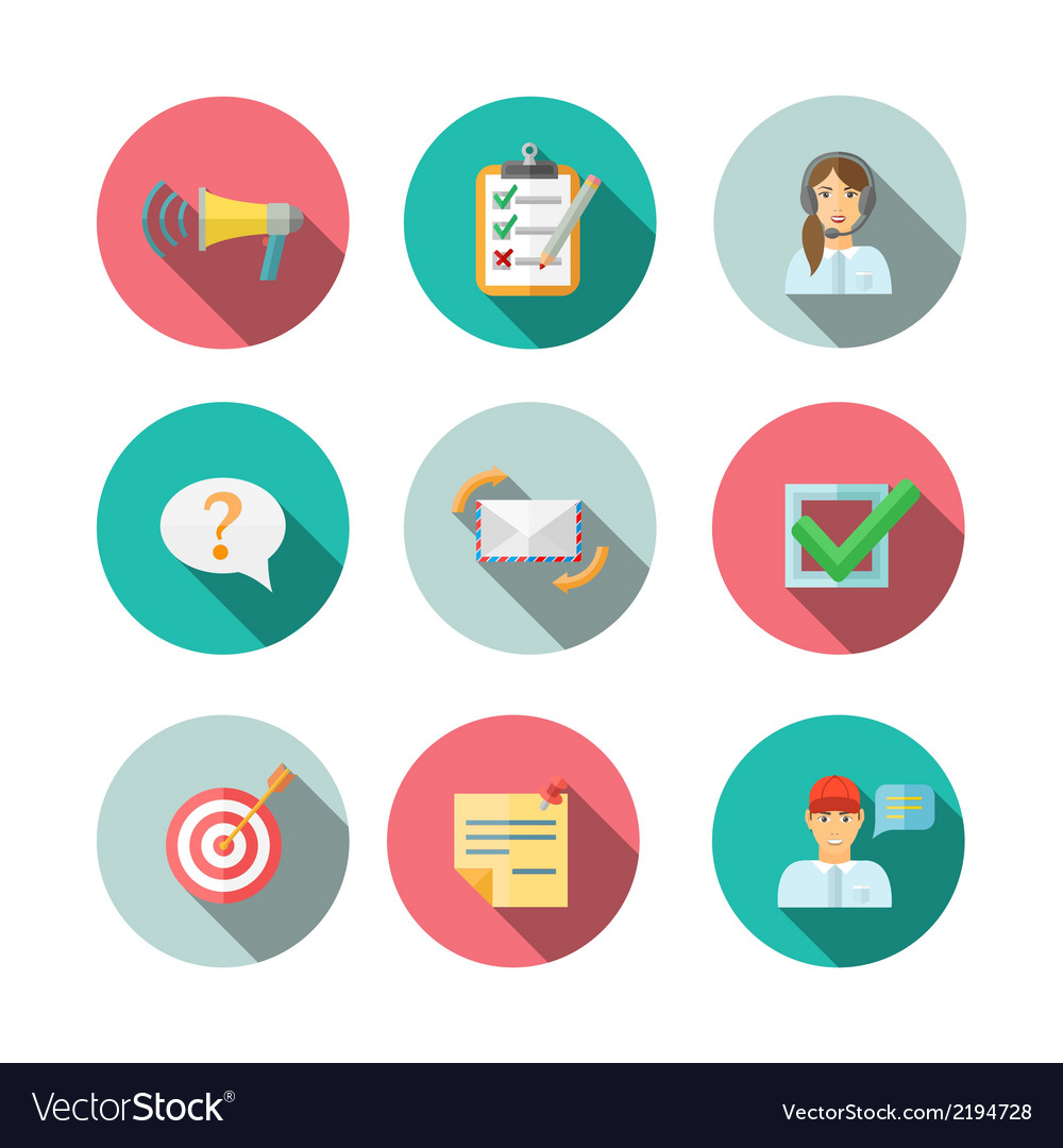 Feedback web icons set Royalty Free Vector Image