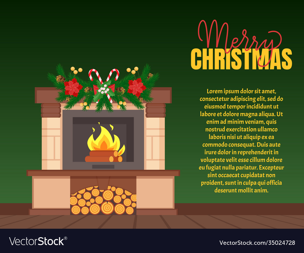 Luxury brown fireplace with decorative ornaments