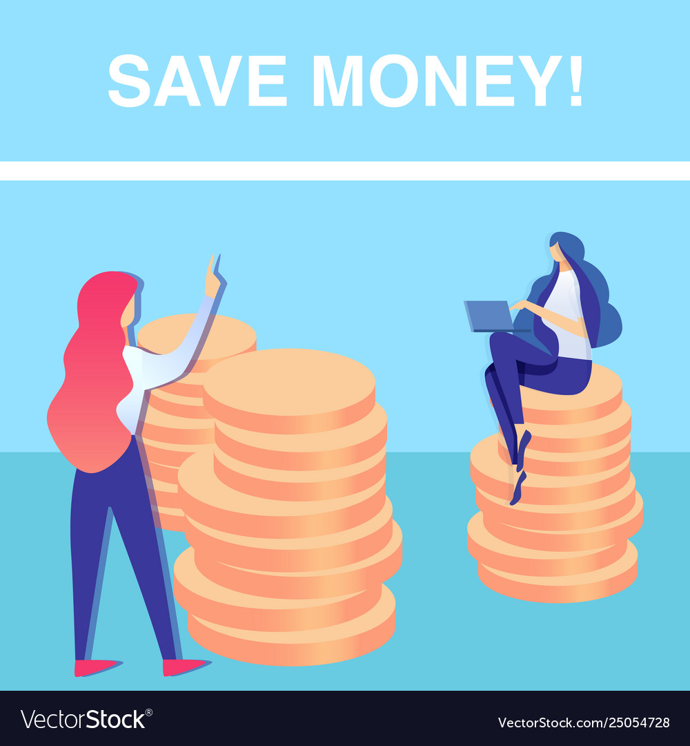 Save money investment flat social media banner