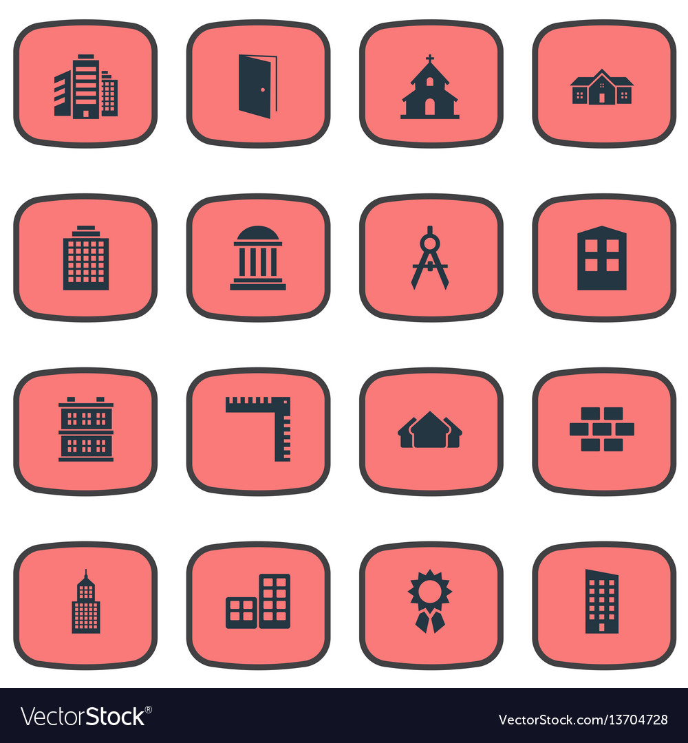 Set of simple structure icons