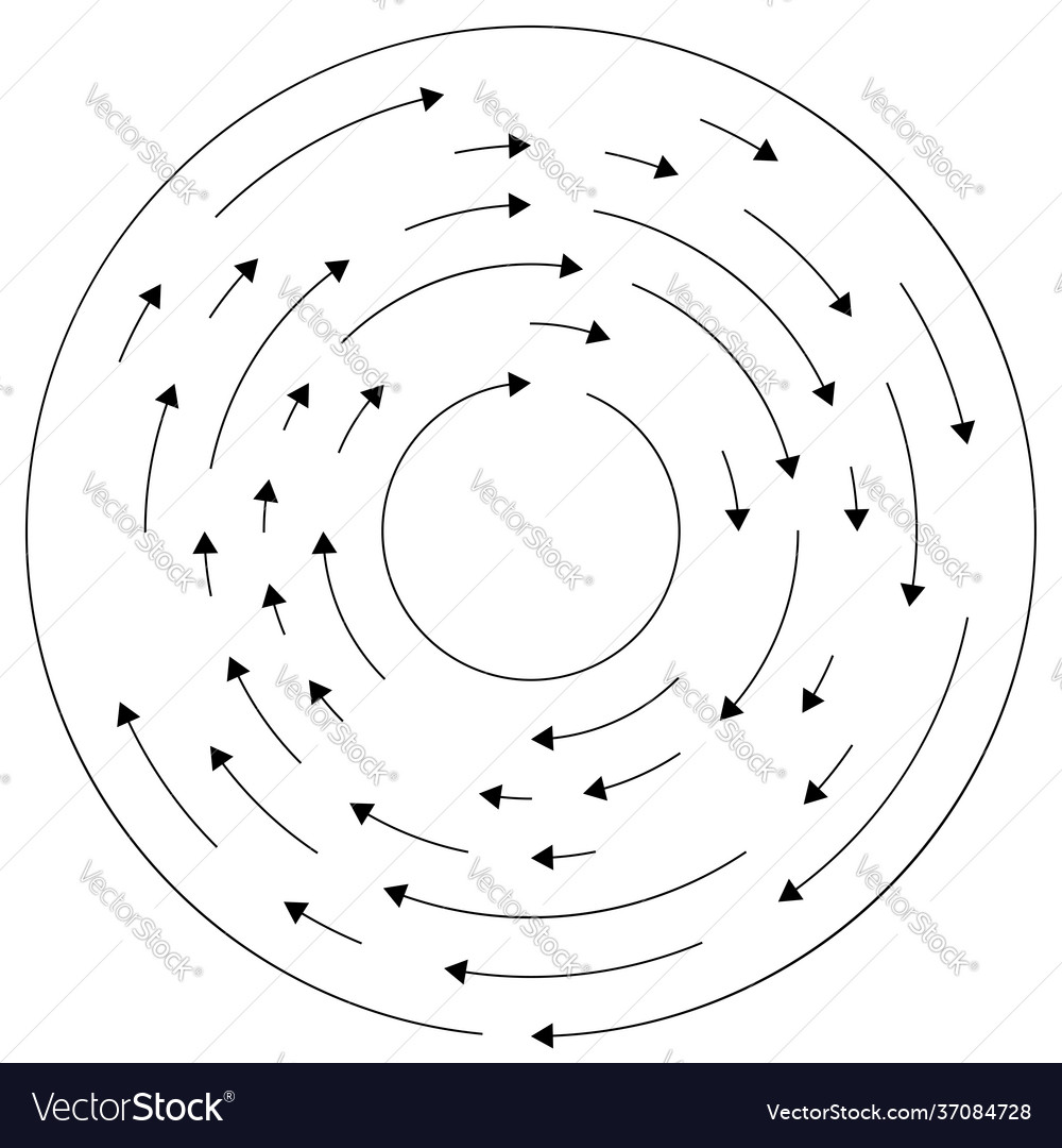 Spinning circular circle arrows element