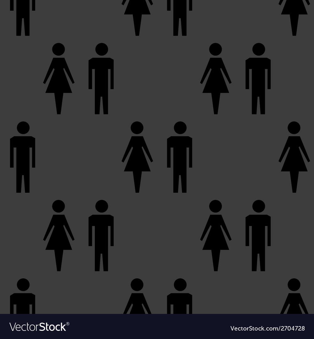 Suluet men women web icon flat design seamless