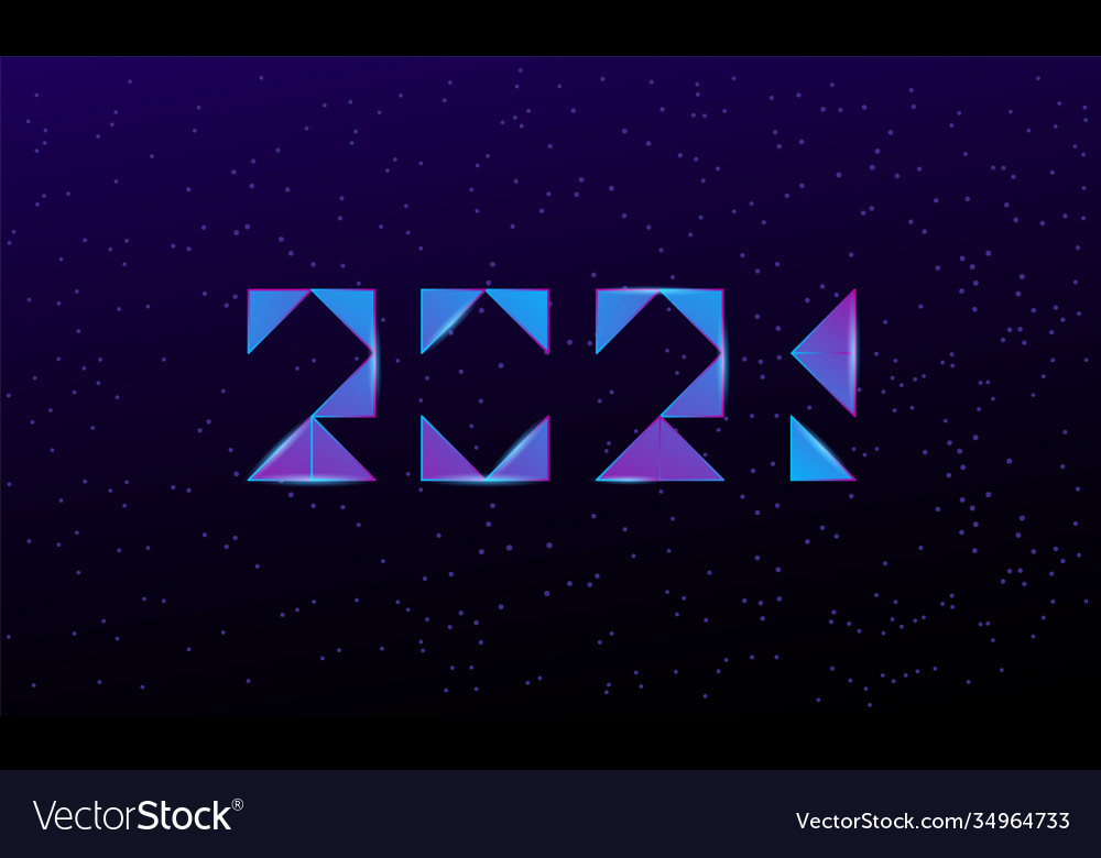 2021 text design for new year banner abstract