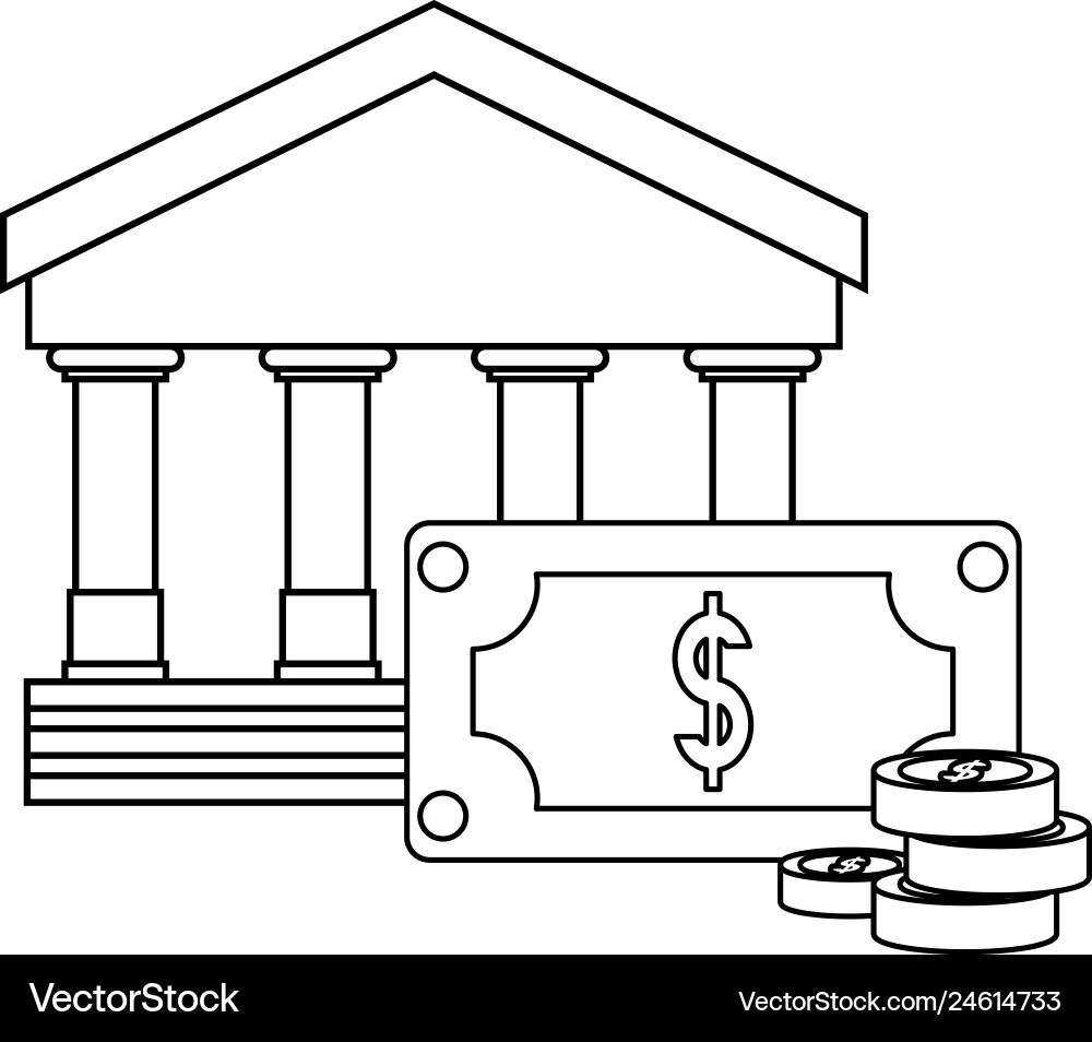 Bank money bag exchange Royalty Free Vector Image