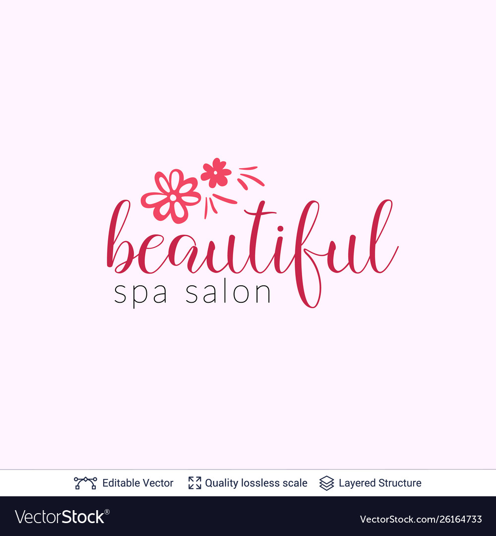 Beauty spa salon cosmetologist logo design Vector Image