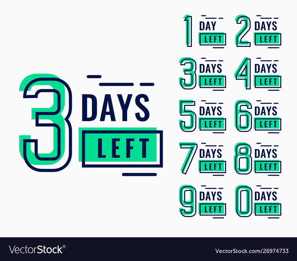 Countdown time for number days left